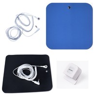 Tapis en mousse de cuir végétalien avec coussin en carbone conducteur pour la mise à la terre, antidérapant, écologique, avec cordon et adaptateur de mise à la terre
