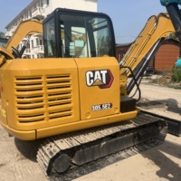 Mini-excavatrice Cat305.5E2 d'occasion, système hydraulique haute performance, excavatrice sur chenilles Cat305.5E2 pour travaux de terrassement