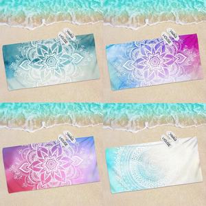 Serviettes de plage, châles, protection solaire, tapis de yoga et de méditation, série Mandala vintage, en microfibre utilitaire surdimensionnée, 20 couleurs - Product Image 1