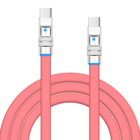 Cable de Carga Rápida Maobos USB-C a Tipo-C PD60/100W con Aleación de Aluminio y Blindaje de Lámina de Silicona Ecológico para iPhone 16