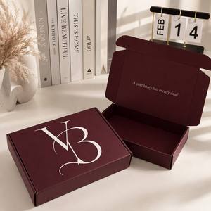 Cajas de Embalaje de Papel Rojo Personalizadas, Cajas de Papel Impresas en Color Azul y Cajas Extra Resistentes para Envíos <span class=keywords><strong>Express</strong></span>, Ideales para Artesanías - Product Image 5