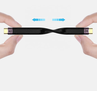 Câble d'extension USB4 Gen3 Type-C mâle vers femelle, câble FPC souple, 40 Gbps, vidéo 4K