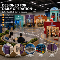 Équipement de terrain de jeu intérieur : Modules de rue de jeu d'imitation, Thème Robotique, Architecture Urbaine, Tour, Toboggan en spirale, pour Projets de garderies