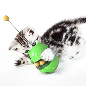 고양이 놀리는 지팡이 장난감 공이치기용수철 상호 작용하는 공 고양이 퍼즐 지류 고양이 장난감