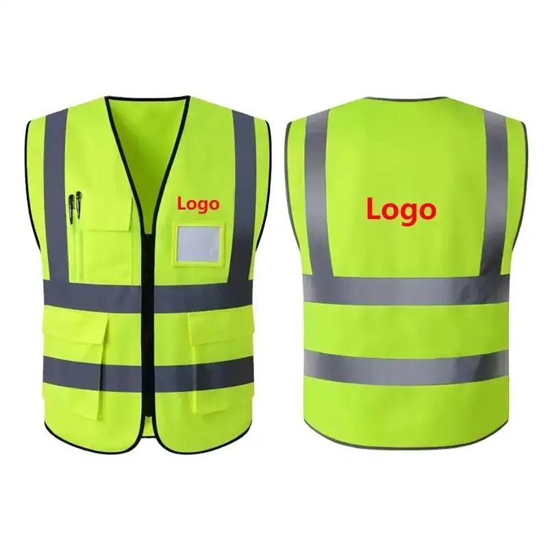 wholesale price Reflective safety men's reflective safety workwear vest with pockets Reflective security vest