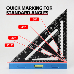 Regla Triangular Multifuncional <span class=keywords><strong>de</strong></span> Aleación <span class=keywords><strong>de</strong></span> Aluminio <span class=keywords><strong>de</strong></span> 200 mm, Nivel Cuadrado para Trabajos en Madera, Vial, Marcador Multiángulo, Medición <span class=keywords><strong>de</strong></span> Tuercas <span class=keywords><strong>de</strong></span> Perforación - Product Image 3