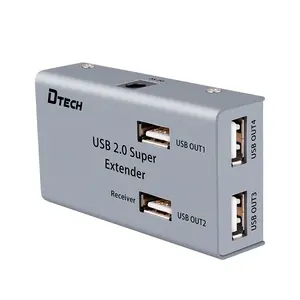 Micro USB 2.0 Extender 50M over UTP Cable 4 Ports via Cat5/5E/6 DC 5V USB Extender for Camera Printer Mouse