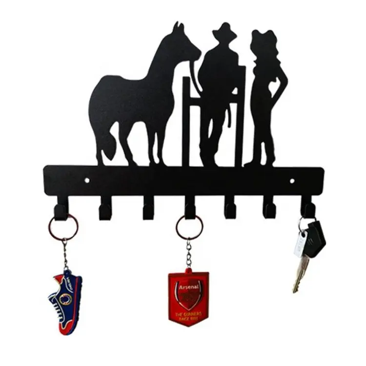 Custom Cartoon character key hook wall decoration Wall Mounted Clothes Hanger Rack iron wall hanger key hook