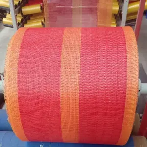 Bao bì nhựa 5 túi lưới 50kg 50lb màu đỏ cam Màu Xanh Lá Cây rỗng PP hình ống dệt thông gió logo Leno Net Bao hành tây khoai tây