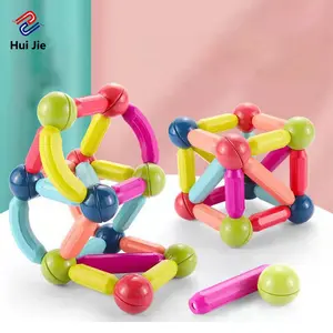 Jeu de boules et tiges magnétiques Bâtons de construction Blocs Puzzle Jouet amusant et intéressant Blocs de construction pour enfants