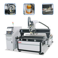 Machine de fraisage CNC ATC 1530 avec caméra CCD et rouleau de pression pour le travail du bois