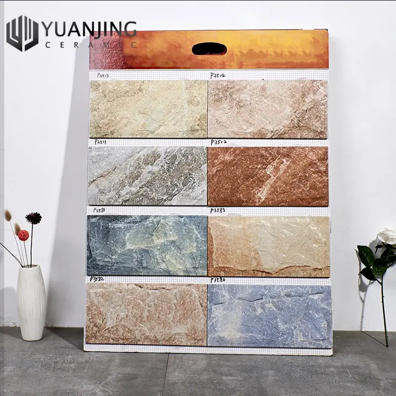 150x300mm 3D lõm lồi nghệ thuật gạch đầy màu sắc ngoài trời trang trí sứ gốm gạch mộc mạc biệt thự khách sạn bên ngoài tường gạch