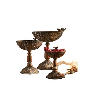 Plateau de rangement pour fruits en fer forgé, style Art déco français, pour salon, décoration haut de gamme pour la maison - Product Image 3