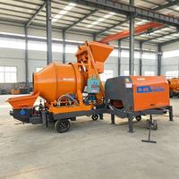 Bétonnière diesel professionnelle avec pompe, mini bétonnière et pompe fournie par l'usine