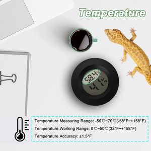 Teraryumlar için Dijital Sürüngen Termometresi ve Nem Ölçer (Sakallı Ejderha, Leopar Gecko, Keşiş Yengeci, Kertenkele) - Product Image 4