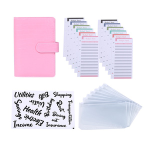Carpeta de Presupuesto LIUSHUN con Sobres con Cremallera, Hojas Sueltas, Regalo Escolar, Planificador de Cuero PU A5 A6 <span class=keywords><strong>para</strong></span> Ahorrar <span class=keywords><strong>Dinero</strong></span> - Product Image 4