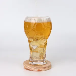 300Ml Moderne Bar Creatieve Voetbal Vorm Glas Bier Cup, Sap Cup, Drinken Glas China Fabriek