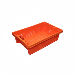 Etap Conical 4615-A Mesh Style Perforated Vented Plastic <b>Crate</b> for Vegetable Packing - Product Image 2