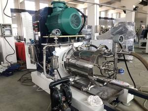 เครื่องบดลูกปัดความเร็วสูงมอเตอร์30KW ห้องสแตนเลส1μm บดนาโนผ่านการรับรอง CE - Product Image 5