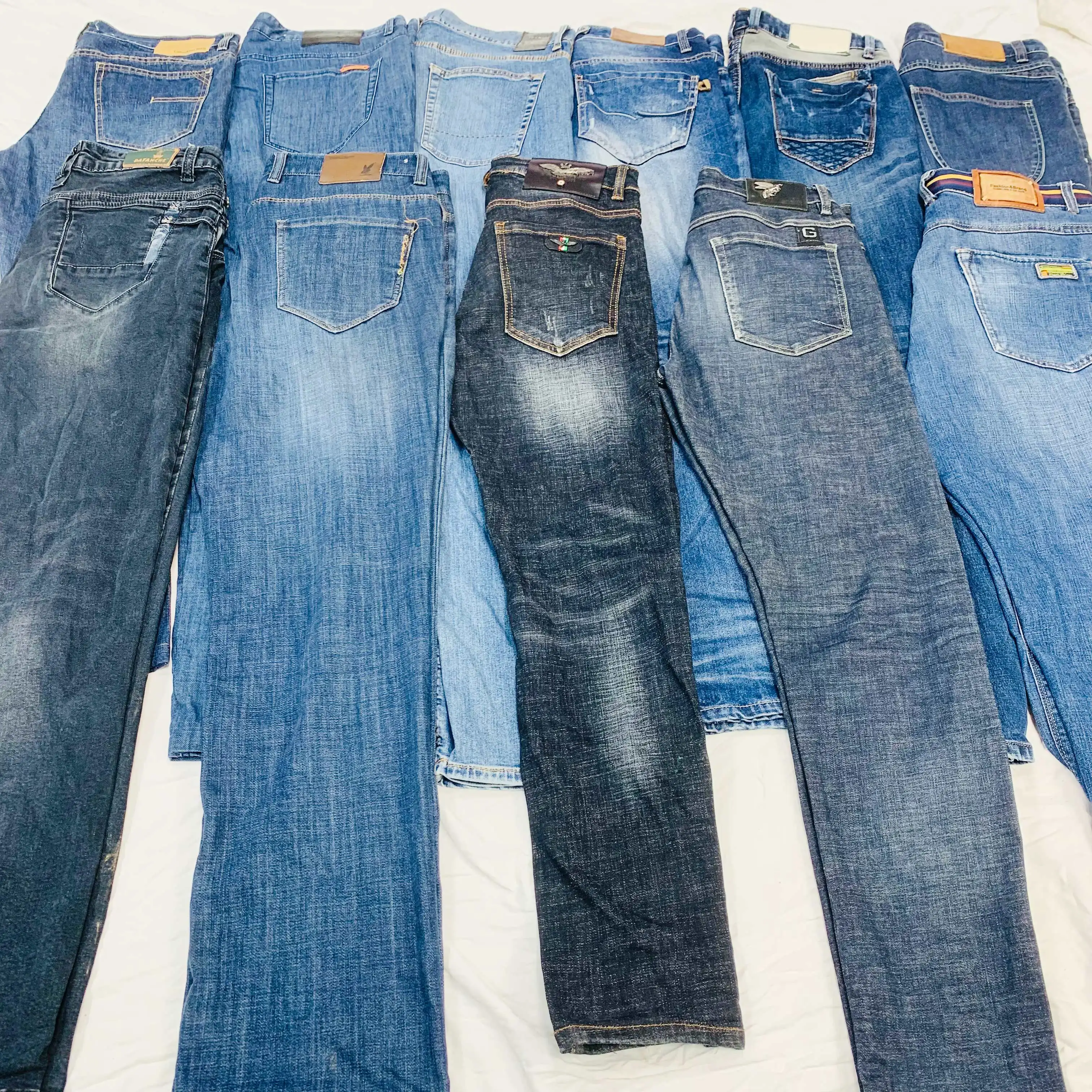 Neues Modedesign gebrauchte Marken jeans gebrauchte Jeans kleidung