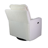 WS9035 Teddy Fleece Canapé Chaise Blanc Lait Loisirs Canapé Décor Chaises pour Événements Chaise Simple Canapé avec Repose-pieds