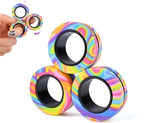 Fidget Spinner <b>Ring</b> Finger Spinner Toy Stress Relief Fidget <b>Ring</b> Toy for <b>Kids</b> Adults Anxiety Relief Daily Home Office Use - Product Image 1