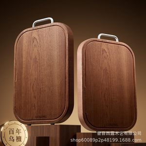 Leking <b>Wooden</b> Cutting Board 40.6x27.9cm Double Sided Kitchen Chopping <b>Block</b> With Handle Solid Wood Rectangle Shape - Product Image 1