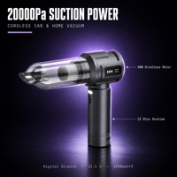 611 Kabelloser Auto-Staubsauger 20000Pa Handstaubsauger 90W 11,1V Tragbar Wiederaufladbar für Auto- und Hausreinigung