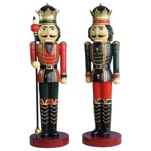 2025 su misura Best-seller 10Ft fibra di vetro noce di legno scultura/statua per le vacanze di natale Hotel/<span class=keywords><strong>negozio</strong></span>/decorazione per la casa - Product Image 1