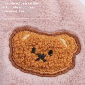 Yeni kedi kıyafetleri, kış için kalın ve sıcak kedi kıyafetleri, sevimli çizgi film işlemeli peluş evcil hayvan kıyafetleri - Product Image 3