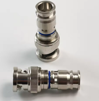 Connecteur de compression BNC de haute qualité pour câble coaxial RG6 Construction en laiton massif avec broches 1P pour applications RF