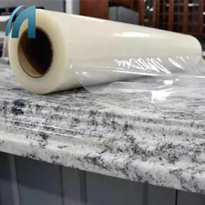 Película protetora temporária sem resíduos, pe adesivo removível para mármore