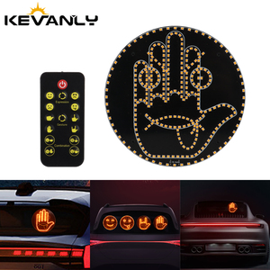 Feux d'avertissement à led Télécommande Funny Finger Car Interior Light Rear Window for Car Accessories LED Gesture Car Emoticon Light - Product Image 1