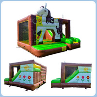Châteaux de saut de cheval pour enfants Château de rebond gonflable Petit château gonflable Toboggan extérieur