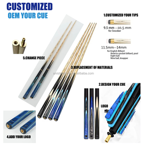 Wholesale Two Pieces Real Carbon Fiber 1/2 Billiard <strong>Pool</strong> <strong>Cue</strong> 12.5mm <strong>Tip</strong> with Leather Grip and Extension - Product Image 6