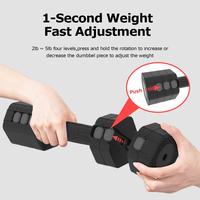 GORDON OEM Ensemble d'haltères réglables en fer de 5kg, haltères de gymnastique en acier inoxydable, équipement de fitness pour femmes, haltères ajustables