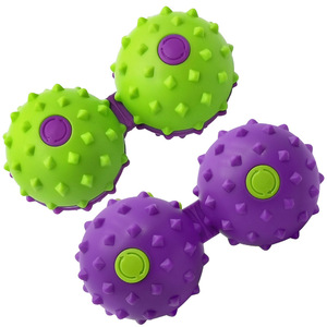 Pelota de masaje 3D con forma de rábano, juguete de plástico para aliviar el estrés para niños y adultos, masajeador de manos con bola giratoria unida. - Product Image 1