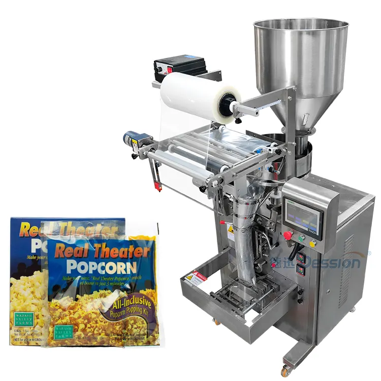 High quality automatic snack food vertical packaging machine for puff corn packing machine microwave popcorn packing machine