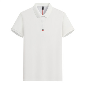 Polo Shirt Solid Color Polyester Breathable Daily Wear Summer Workwear Customizable Logo Printing - Product Image 4