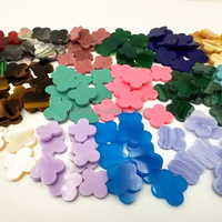 Joyería Qianjian, mejor precio, piedras naturales, negro, azul, rojo, verde, ágata, tréboles de cuatro hojas, piedras preciosas para hacer joyas