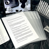 Porte-documents en forme de L avec déflecteur anti-chute amélioré, épais, résistant à l'usure, grande capacité, organisateur de documents pour étudiants et CV