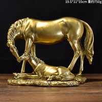 Statue de cheval en résine moderne pour décoration de bureau, ornement de mère et de cheval pour salon, bureau, hall d'entrée, étude