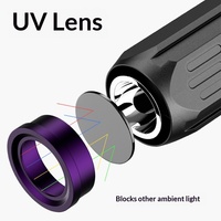 Lampe torche UV multifonctionnelle en alliage d'aluminium RB-576 IP65 pour l'évaluation des pierres précieuses de jade, la détection de fluorescence, le tabac et l'alcool