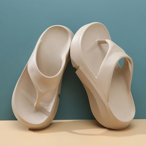 Guru Women's Thick Sole <b>Flip</b> <b>Flops</b> EVA Breathable Non Slip Summer Sandals <b>White</b> Black Pink Sand Color - Product Image 3