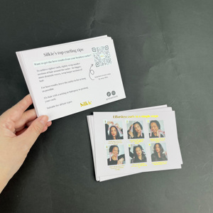 Carte de remerciement personnalisée avec instructions imprimées, carte insérée en papier couleur avec code QR et guide étape par étape pour l'emballage du produit - Product Image 3