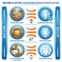 Version simple, machine à eau purifiée de 250 à 750 litres par heure, système de filtration d'eau par osmose inverse, purificateur d'eau avec certifications CE et ISO