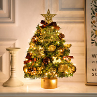 Sapin de Noël miniature de collection de haute qualité, écologique, avec lumières LED, pour décoration de bureau et de fêtes
