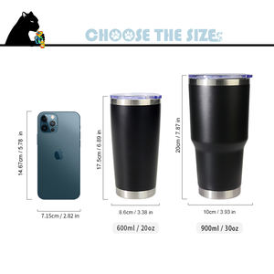 Échantillon gratuit tasse thermos d'affaires 30 oz tasse isotherme à vin en acier inoxydable 20oz tasse à café double paroi avec couvercles coulissants - Product Image 2