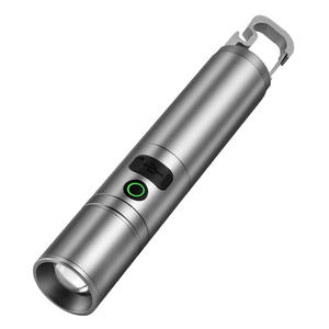 मजबूत रिचार्जेबल यूएसबी एलईडी फ्लैशलाइट आईपी 55 रेटेड 400-500 मीटर दूरी समायोज्य बीम सुपर उज्ज्वल लंबी दूरी के एल्यूमीनियम मिश्र धातु - Product Image 1