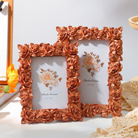 Cadre photo/peinture moderne minimaliste en résine rose - Cadre floral de table écologique et durable pour la vente en gros de décoration intérieure et de cadeaux